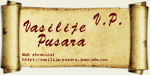 Vasilije Pušara vizit kartica
